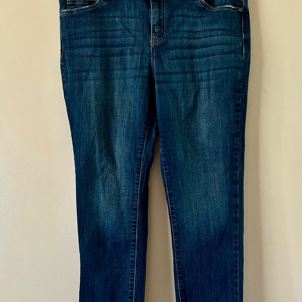 Simply Vera Vera Wang Dark Blue Straight Jeans 14P